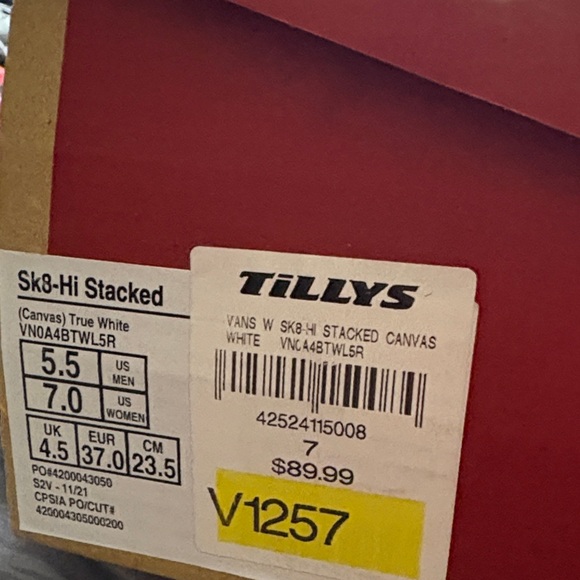 Vans White High-Top Sneakers - Picture 9 of 9